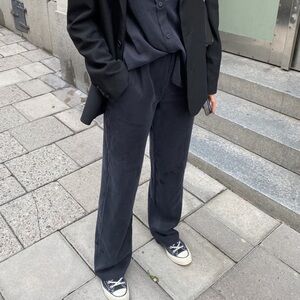 Djerf Avenue On The Go Pants Ash Black